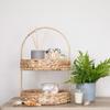 Household Essentials Water Hyacinth 2-Tier Tray, Natural view 4