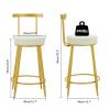 Bar Stools Dining Chair Premium Pu Leather Bar Stools Set of 4, 25.6" Counter Height Backless Upholstered Kitchen Counter Stool Barstool Breakfast Dining Island Chair view 2