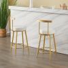 Bar Stools Dining Chair Premium Pu Leather Bar Stools Set of 4, 25.6" Counter Height Backless Upholstered Kitchen Counter Stool Barstool Breakfast Dining Island Chair view 3