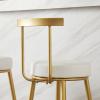 Bar Stools Dining Chair Premium Pu Leather Bar Stools Set of 4, 25.6" Counter Height Backless Upholstered Kitchen Counter Stool Barstool Breakfast Dining Island Chair view 4