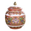 ZHOUXIAO Ceramic Tea Canister Ginger Jars with Sealing Lid, Gold Accent Enamel Porcelain Storage Jar Containers Kitchen Counter Tea Caddy Loose Tea Storage Container for Coff red view 1