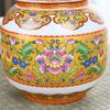 ZHOUXIAO Ceramic Tea Canister Ginger Jars with Sealing Lid, Gold Accent Enamel Porcelain Storage Jar Containers Kitchen Counter Tea Caddy Loose Tea Storage Container for Coff red view 4