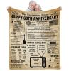 60th Anniversary Blanket Gifts Gift for 60th diamond Wedding Anniversary Sixty Years of Marriage Gifts for Couple Wife Husband Dad Mom Parents Grandpa Grandma Grandparents Back in 1966 Blanket 60x50 view 1