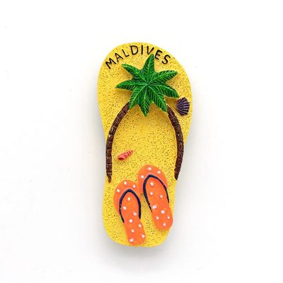 Australia Syria Camel Refrigerator Fridge Magnets World Tourism Souvenir Florida Crocodile Koala Greek Maldives Collection Gifts Home Decorations Gift (Color : Maldives slippers)