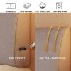 ZZYK Upholstered Bed Headboard Backrest Reading Pillow Large Bolster Soft Case Removable Lumbar Cushion Full Size for Day Bed Bunk Home Bedroom Decorative,Yellow,Straps 70.8"/180cm view 4