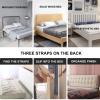 ZZYK Soft Reading Pillow Pregnancy Body Pillows Suitable for Sleeping Large Rest Headboard Backrest Removable Cover for Watching TV and Playing Games,Coffee,Straps 61"/155cm view 3