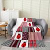 Cartoon Beetles Kids Flannel Blanket,Girls Boys Adults Room Decor,Geometric Plaids Splicing Waves Stripes Bed Blanket,Wildlife Florals Throw Blanket,Rustic Fuzzy Blanket,Throw Size (50 x 60 Inches) view 2