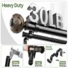 1 Inch Double Curtain Rods 72 to 144 Inches (6 to 12 ft), USFOOK Black Drapery Rods for Windows 69 to 140 Inches, Telescoping Dual Curtain Rod with Woven Leaf Finials view 3