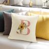 Rebbygena Farmhouse Christmas Pillow Covers 20x20 Sunflower Pink Marble Initial B Cotton Linen Throw Pillow Covers Decorative Home Decor Square Floral Monogram Cushion Case for Couch view 4