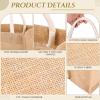 Cunno 12 Pcs Burlap Tote Bag Mini Jute Reusable Bag with Handles Small Blank Canvas Gift Waterproof for Wedding Beach DIY(Classic Style,9.06 x 5.12 x 6.3) view 4