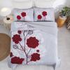 Anibedding Floral Quilt Set King Size,Elegant Red Floral Printed Bedspread Coverlet 3 Pieces Soft Microfiber Bedding Set with 2 Pillowcases for All Season(104"90") view 3