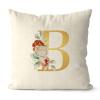 Rebbygena Elegant Rose Gold Initial Letter B Christmas Throw Pillow Covers 20x20 Farmhouse Cotton Linen Custom InitialsAccent Pillows Case Cover for Couch view 1