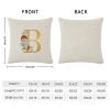 Rebbygena Elegant Rose Gold Initial Letter B Christmas Throw Pillow Covers 20x20 Farmhouse Cotton Linen Custom InitialsAccent Pillows Case Cover for Couch view 2