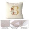 Rebbygena Elegant Rose Gold Initial Letter B Christmas Throw Pillow Covers 20x20 Farmhouse Cotton Linen Custom InitialsAccent Pillows Case Cover for Couch view 3