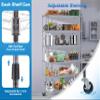 6-Tier Metal Wire Shelving Unit w/Wheels Height Adjustable Storage Rack NSF Certified Storage Shelves 6000/600 Lbs Capacity Standing Utility Shelf for Laundry Kitchen Pantry Garage Organization view 4