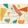 4x6ft Large Area Rugs for Living Room, Paint Graffiti Art Collection Area Runner Rugs Non Slip Bedroom Carpets Hallways Rug, Outdoor Indoor Nursery Rugs Dcor Orange Green view 3