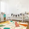 4x6ft Large Area Rugs for Living Room, Paint Graffiti Art Collection Area Runner Rugs Non Slip Bedroom Carpets Hallways Rug, Outdoor Indoor Nursery Rugs Dcor Orange Green view 4