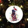Christmas Ornament Christmas Dog with Lights Xmas Gift Christmas Decoration Keepsake Ornament for Dog Lover Ceramic Elegant Hanging Christmas Tree Decorations view 1