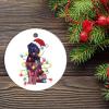 Christmas Ornament Christmas Dog with Lights Xmas Gift Christmas Decoration Keepsake Ornament for Dog Lover Ceramic Elegant Hanging Christmas Tree Decorations view 2