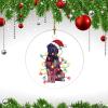 Christmas Ornament Christmas Dog with Lights Xmas Gift Christmas Decoration Keepsake Ornament for Dog Lover Ceramic Elegant Hanging Christmas Tree Decorations view 3