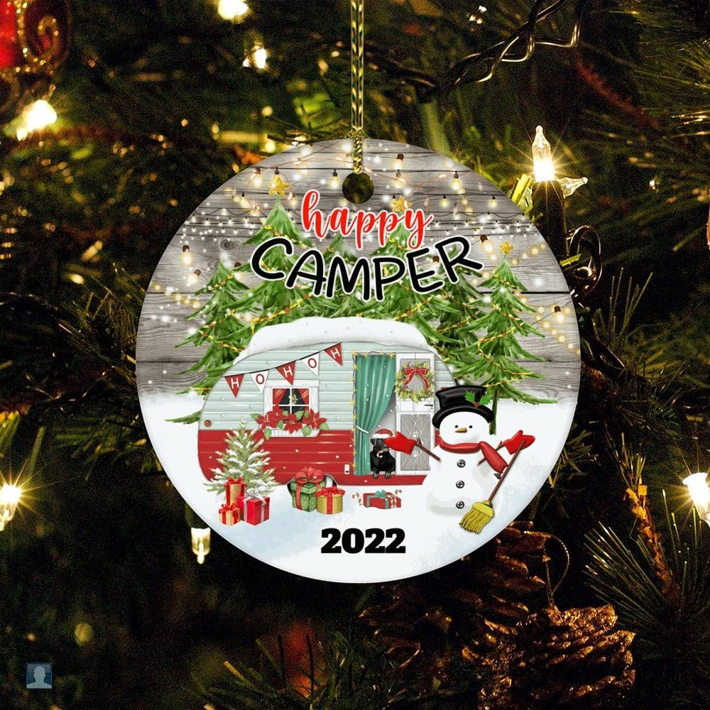 Christmas Ceramic Ornament Christmas Camper Christmas Ornament Keepsake Christmas Tree Vehicles Camping Holiday Ornament for Home Christmas Tree Decor