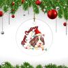 Christmas Ornament Cute Unique Pet Ornament Xmas Present Dog Tangled in Lights Merry Christmas Dog Christmas Ceramic Ornament Collectible Present Gift Xmas Tree Decoration view 3