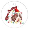 Christmas Ornament Cute Unique Pet Ornament Xmas Present Dog Tangled in Lights Merry Christmas Dog Christmas Ceramic Ornament Collectible Present Gift Xmas Tree Decoration view 4
