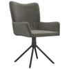 vidaXL Swivel Dining Chairs in Luxurious Dark Gray Velvet Modern and Stylish, Comfortable Foam-Filled Seat, Perfect for Elegant Dining and Living Spaces view 4