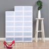 Gdrasuya10 20x Stackable Foldable Shoe Box Household Storage Plastic Cabinet Closet Organizer Drawer view 1