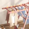 BOBONI 2-Layer Clothes Drying Rack,Towel Warmer, Folding Indoor/Outdoor Portable Dryer for Clothing,Folding Laundry Drying Rack w/Height-Adjustable, Space-Saving Storage (Size : 1.5m) view 4