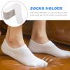 EXCEART Men Socks Cardboard Sock Inserts Form Blockers: 100Pcs Paper Low Cut Socks Organizers Sock Shape Organizer Socks Display Holders for Storage Display White Knitting Supplies view 2