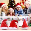 Family Christmas Hat 3 PCS Santa Hat for Women Men Plush Classical Beanie with Furry Ball Teens Xmas Holiday Party Headwear view 2