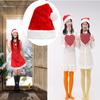 Family Christmas Hat 3 PCS Santa Hat for Women Men Plush Classical Beanie with Furry Ball Teens Xmas Holiday Party Headwear view 4