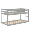 MWrouqfur Low Bunk Beds Twin Over Twin Floor Bunk Bed Frame Loft Bed for Boys Girls Teens,Space Saving,No Box Spring Needed (Gray) view 4