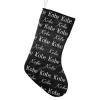 CUXWEOT Personalized Black Christmas Stockings Customize Name Candy Bag for Family Holiday Party Decorations Gift 17.52 x 7.87 Inch view 1