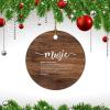 Definition Noun Music Christmas Ceramic Ornament Inspirational Novelty Customized Round Ceramic Ornament for Boys Girls Round Ceramic Christmas Decoration view 1