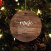 Definition Noun Music Christmas Ceramic Ornament Inspirational Novelty Customized Round Ceramic Ornament for Boys Girls Round Ceramic Christmas Decoration view 3