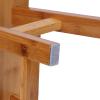 Psytfei Multi Purpose Small Bamboo Stool Foldable Wooden Stool Small End Table Stool Low Stool for Living Room Bathroom Kitchen(Small Square) view 4