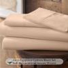 1000-TC Split King Giza Cotton Sheets Sets for Adjustable Bed- 5-PC Set with 2 Twin-XL Fitted Sheets, 25" Deep Pockets - 1000-Thread-Count Soft Pure Giza Cooling Sheets - Peach view 2
