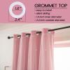 LUGOTAL Girls Curtains for Living Room Bedroom Curtain Double Layer Blackout Curtains 63 Inch Length Star Cutout Pink Curtain Window Drapes for Nursery (Pink, 42W x 63L,2 Panels) view 3