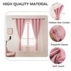 LUGOTAL Girls Curtains for Living Room Bedroom Curtain Double Layer Blackout Curtains 63 Inch Length Star Cutout Pink Curtain Window Drapes for Nursery (Pink, 42W x 63L,2 Panels) view 4