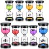 Aoriher 9 Pieces Sand Timer Colorful Hourglass Sand Clock Timer 1/3/5/10/15/20/30/45/60 Minutes Sandglass Timer for Kitchen Home Office Classroom Games Cooking Kids, 9 Colors view 1