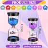 Aoriher 9 Pieces Sand Timer Colorful Hourglass Sand Clock Timer 1/3/5/10/15/20/30/45/60 Minutes Sandglass Timer for Kitchen Home Office Classroom Games Cooking Kids, 9 Colors view 2