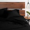 1000-TC Split Queen Giza Cotton Sheets Sets for Adjustable Bed- 5-PC Set with 2 Fitted Sheets (30"x80"), 25" Deep Pockets - 1000-Thread-Count Soft Pure Giza Cooling Sheets - Black view 3