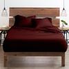 1000-TC Split King Giza Cotton Sheets Sets for Adjustable Bed- 5-PC Set with 2 Twin-XL Fitted Sheets, 25" Deep Pockets - 1000-Thread-Count Soft Pure Giza Cooling Sheets - Wine view 1