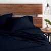1000-TC Split Queen Giza Cotton Sheets Sets for Adjustable Bed- 5-PC Set with 2 Fitted Sheets (30"x80"), 25" Deep Pockets - 1000-Thread-Count Soft Pure Giza Cooling Sheets - Navy Blue view 3