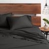 1000-TC Split Queen Giza Cotton Sheets Sets for Adjustable Bed- 5-PC Set with 2 Fitted Sheets (30"x80"), 25" Deep Pockets - 1000-Thread-Count Soft Pure Giza Cooling Sheets - Dark Grey view 3