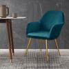 Stretch Velvet Chair Covers with Armrest Chair Cover, 1/6/2/4 Set Luxury Velvet Office Chair Cover Chair Slipcover, Office Kitchen Dining Chair Covers,F,6opack view 2