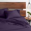 1000-TC Split Queen Giza Cotton Sheets Sets for Adjustable Bed- 5-PC Set with 2 Fitted Sheets (30"x80"), 25" Deep Pockets - 1000-Thread-Count Soft Pure Giza Cooling Sheets - Plum view 3