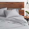 1000-TC Split Queen Giza Cotton Sheets Sets for Adjustable Bed- 5-PC Set with 2 Fitted Sheets (30"x80"), 25" Deep Pockets - 1000-Thread-Count Soft Pure Giza Cooling Sheets - Light Grey view 3